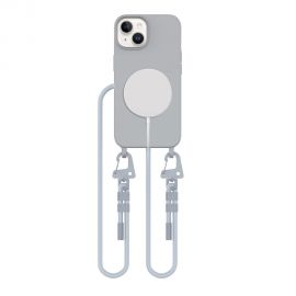 Pilkas dėklas Apple Iphone 15 "Tech-Protect Magnecklace Magsafe"