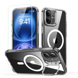 Skaidrus dėklas su apsauginiu stiklu Apple Iphone 16 Plus "Esr Classic Hybrid Kickstand Halolock Magsafe"