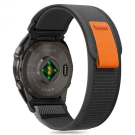 Juoda-oranžinė apyrankė Garmin Fenix 5 / 6 / 6 Pro / 7 / 8 (47 MM) / E "Tech-Protect Nylon"