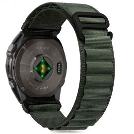 Olive apyrankė Garmin Fenix 5 / 6 / 6 PRO / 7 / 8 (47 MM) / E "Tech-Protect Nylon Pro"