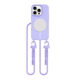 Levandų dėklas Apple Iphone 15 Pro "Tech-Protect Magnecklace Magsafe"