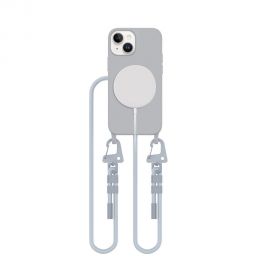 Pilkas dėklas Apple Iphone 13 mini "Tech-Protect Magnecklace Magsafe"