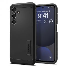 Juodas dėklas Samsung Galaxy S24 FE "Spigen Tough Armor"