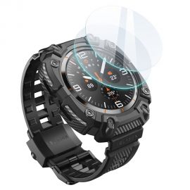 Juodas dėklas su apyranke + apsauginis stiklai Samsung Galaxy Watch Ultra (47mm) "Supcase IBLSN ARMORBOX 2-SET"