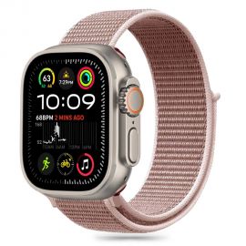 Rožinė apyrankė Apple Watch 6 / 7 / 8 / 9 / 10 / SE / Ultra 1 / 2 (44 / 45 / 46 / 49mm) "Tech-Protect Nylon"