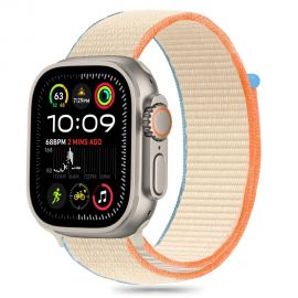 Cream apyrankė Apple Watch 6 / 7 / 8 / 9 / 10 / SE / Ultra 1 / 2 (44 / 45 / 46 / 49mm) "Tech-Protect Nylon"