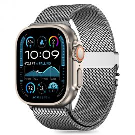 Sidabrinė apyrankė Apple Watch 6 / 7 / 8 / 9 / 10 / SE / Ultra 1 / 2 (44 / 45 / 46 / 49mm) "Tech-Protect Milano"