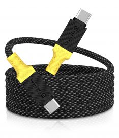 Juodas-geltonas kabelis USB-C / USB-C 1m "Tactical MagRope"
