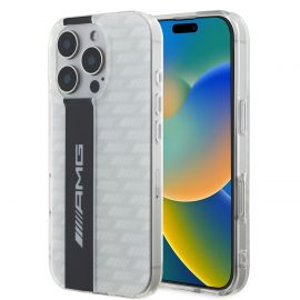 Baltas dėklas telefonui Apple Iphone 16 Pro Max "AMG Carbon Pattern"