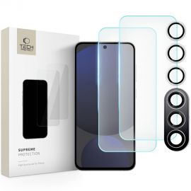Ekrano ir kameros apsauginis stiklas Samsung Galaxy S24 FE "Tech-Protect Supreme Set"