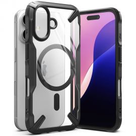 Juodas dėklas Apple Iphone 16 "Ringke Fusion X Magnetic Magsafe"