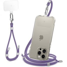 Purpurinis universalus dirželis "SPIGEN UNIVERSAL STRAP SET CROSSBODY & WRIST"
