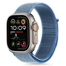 Mėlyna apyrankė Apple Watch 6 / 7 / 8 / 9 / 10 / SE / Ultra 1 / 2 (44 / 45 / 46 / 49mm) "Tech-Protect Nylon"