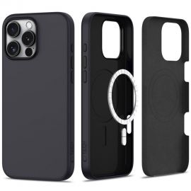 Juodas matinis dėklas Apple Iphone 16 Pro "Tech-Protect Silicone Magsafe"