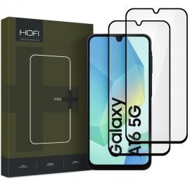 Juodas apsauginis ekrano stikliukas Samsung Galaxy A16 4G / 5G / A26 5G "Hofi Glass Pro+ 2-Pack"