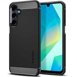 Juodas matinis dėklas Samsung Galaxy A16 4G / 5G "Spigen Rugged Armor"