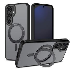 Juodas matinis dėklas Samsung Galaxy S24 FE "Tech-Protect Magring Magsafe"