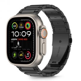 Juoda apyrankė Apple Watch 6 / 7 / 8 / 9 / 10 / SE / Ultra 1 / 2 (42 / 44 / 45 / 49MM) "Tech-Protect Stainless Classic"