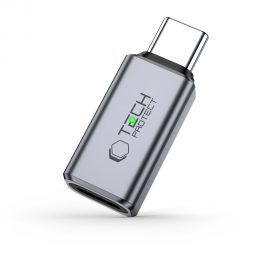 Pilkas audio adapteris TECH-PROTECT ULTRABOOST TYPE-C TO LIGHTNING