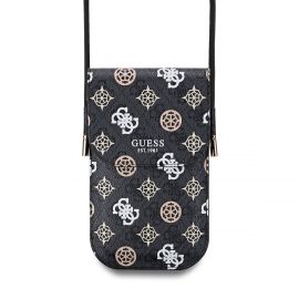 Juodas telefono krepšys "Guess PU 4G Peony Multicolor Phone Bag"