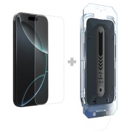 Apsauginis ekrano stikliukas su aplikatoriumi telefonui Apple iPhone 16 Pro "Nillkin Tempered Glass 0.2mm H+ PRO 2.5D"