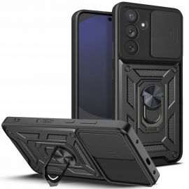 Juodas dėklas Samsung Galaxy S24 FE "Tech-Protect Camshield Pro"