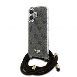 Rudas dėklas Guess IML 4G Printed Crossbody telefonui Apple iPhone 16
