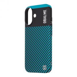 Juodas-žalsvas dėklas telefonui Apple iPhone 16 "OBAL:ME Flossy Stripes"