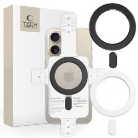 Balta-juoda magnetinė plokštė "TECH-PROTECT MMP-100 MAGNETIC MAGSAFE RING 2-PACK"