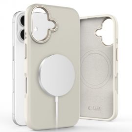Cosmic Latte dėklas Apple Iphone 16 "Tech-Protect Silicone Pure Magsafe"