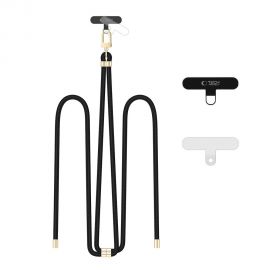 Juodas-auksinis dirželis "TECH-PROTECT C7S ROPE CROSSBODY STRAP"