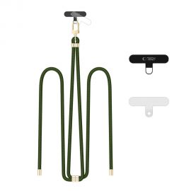 Žalias-auksinis dirželis "TECH-PROTECT C7S ROPE CROSSBODY STRAP"