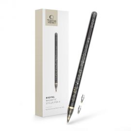 Skaidrus-juodas pieštukas "TECH-PROTECT DIGITAL MAGNETIC STYLUS PEN ”4” IPAD"