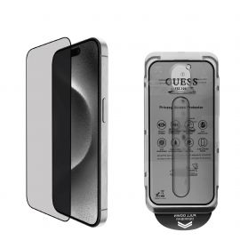 Juodas privatumo apsauginis ekrano stikliukas Apple Iphone 16 Pro Max "Guess Screen Protector 2.5D PRIVACY"