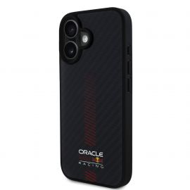 Juodas dėklas Apple Iphone 16 "Red Bull Carbon Powerbar MagSafe"
