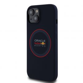 Tamsiai mėlynas dėklas Apple Iphone 14 "Red Bull Silicone Red Ring MagSafe"