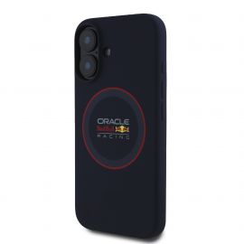 Tamsiai mėlynas dėklas Apple Iphone 16 Plus "Red Bull Silicone Red Ring MagSafe"