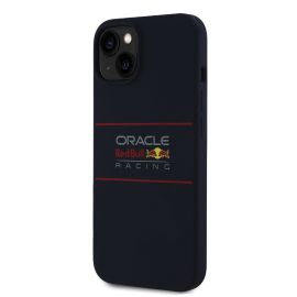 Tamsiai mėlynas dėklas Apple Iphone 15 "Red Bull Silicone Horizontal Logo MagSafe"