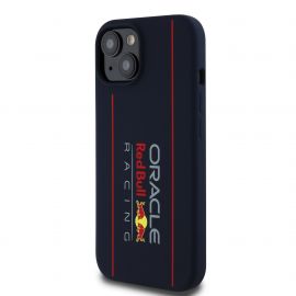 Tamsiai mėlynas dėklas Apple Iphone 15 "Red Bull Silicone Vertical Logo MagSafe"