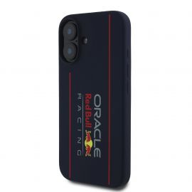 Tamsiai mėlynas dėklas Apple Iphone 16 "Red Bull Silicone Vertical Logo MagSafe"