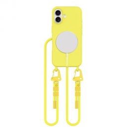 Geltonas dėklas Apple Iphone 16 "Tech-Protect Magnecklace Magsafe"