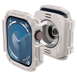 Dune beige dėklas Apple Watch 10 (46mm) "Spigen Rugged Armor"