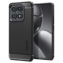 Juodas dėklas Xiaomi 14T Pro "Spigen Rugged Armor"