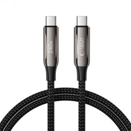 Juodas kabelis "TECH-PROTECT UB10T ULTRABOOST TYPE-C CABLE PD240W/QC4.0 100CM"
