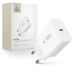 Baltas buitinis pakrovėjas "TECH-PROTECT NC20W 1-PORT NETWORK CHARGER PD20W"