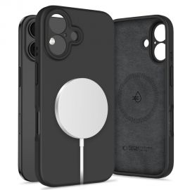 Juodas dėklas Apple Iphone 16 "Tech-Protect Liquid Silicone"
