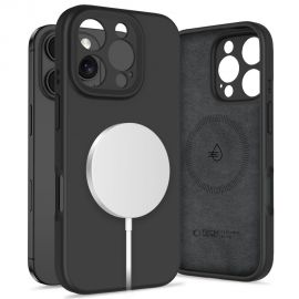 Juodas dėklas Apple Iphone 16 Pro "Tech-Protect Liquid Silicone Magsafe"