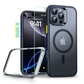 Juodas dėklas su apsauginiu stiklu Apple Iphone 16 Pro Max "Esr Classic Set Halolock Magsafe"