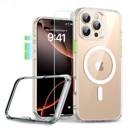 Skaidrus dėklas su apsauginiu stiklu Apple Iphone 16 Pro Max "Esr Classic Set Halolock Magsafe"