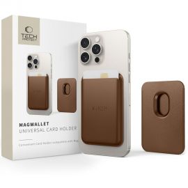 Rudas magnetinis dėklas kortelėms "TECH-PROTECT MAGWALLET MAGSAFE UNIVERSAL MAGNETIC"